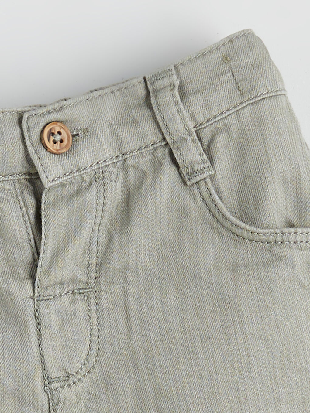 İndigo Beli Lastikli Kız Bebek Şort-1