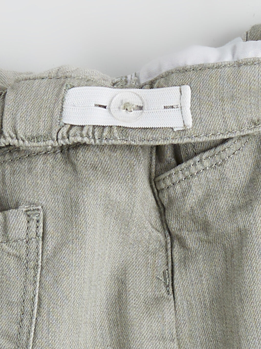 İndigo Beli Lastikli Kız Bebek Şort-2