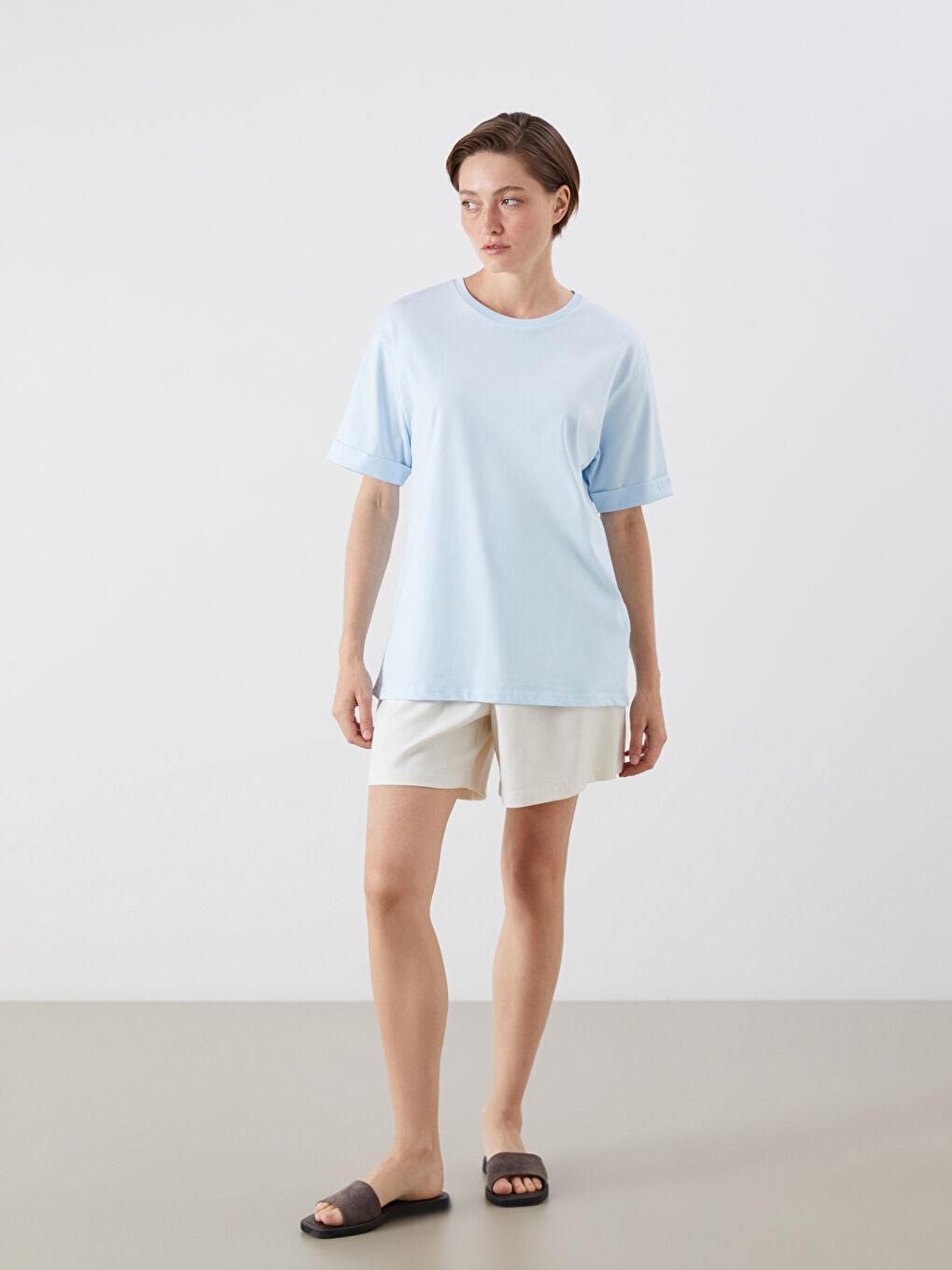 LCW Vision Crew Neck Women's T-Shirt -S5R982Z8-QWQ