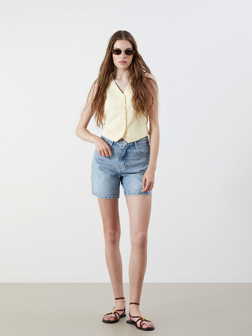 Mom Fit Women's Denim Shorts -S5R991Z8-K9M
