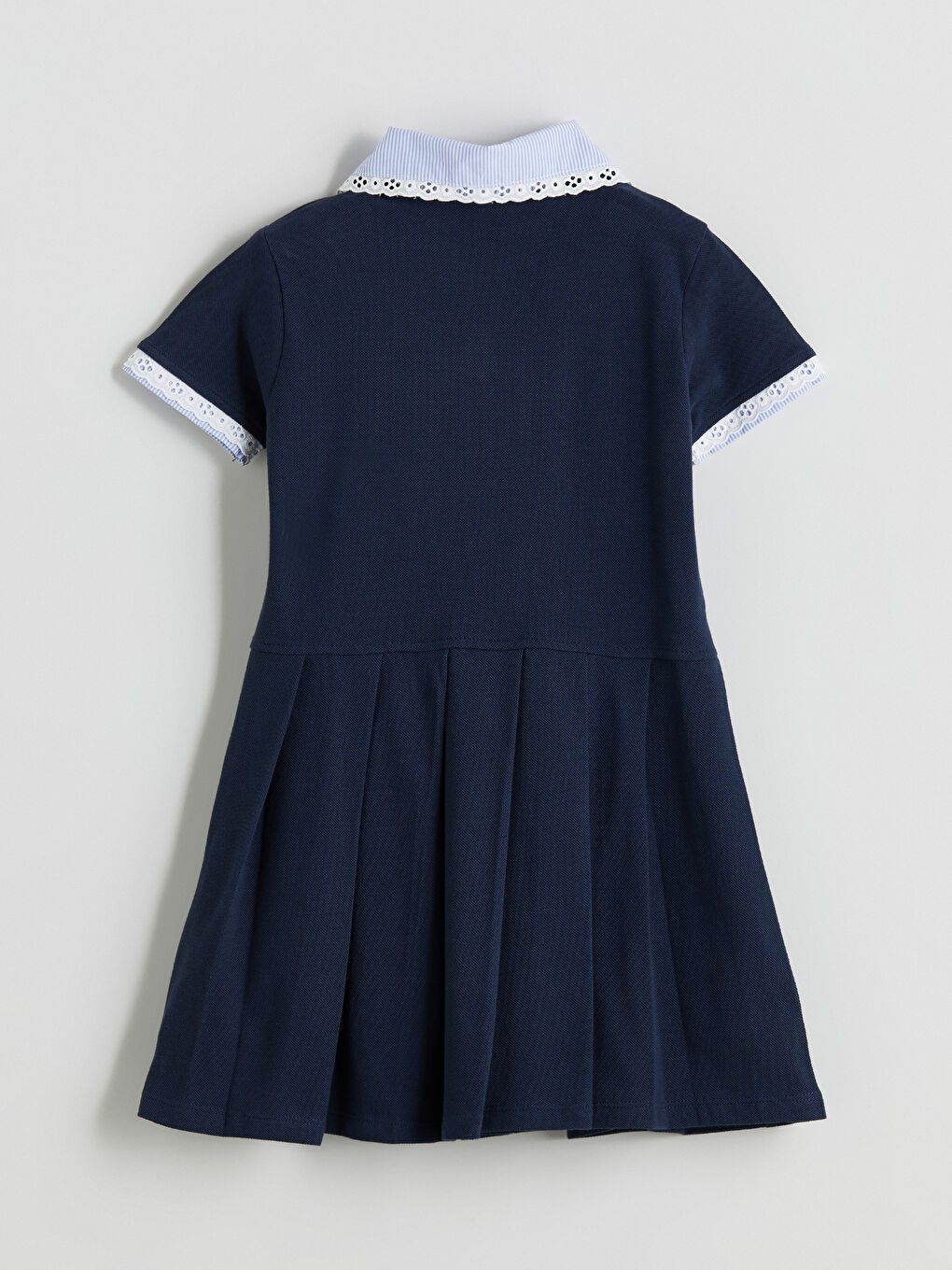 Polo Neck Short Sleeve Girls Dress -S5R999Z1-HSD