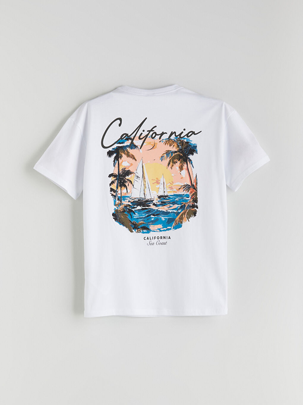 LCW Kids Crew Neck California Printed Boys' T-Shirt -S5RA10Z4-Q6K