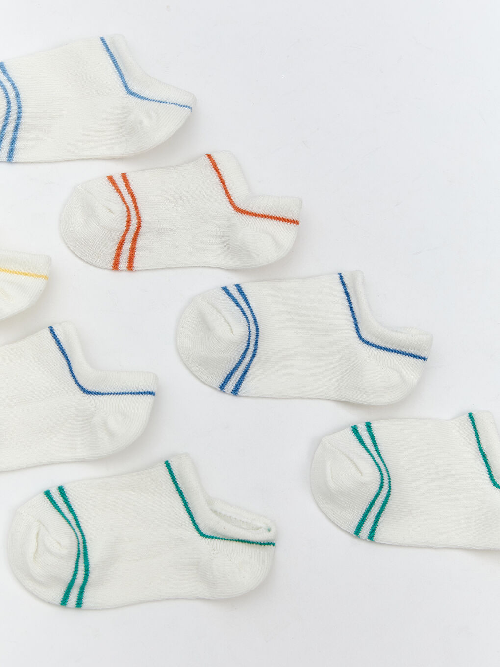 Ekru Basic Erkek Bebek Patik Çorap 7'li-1