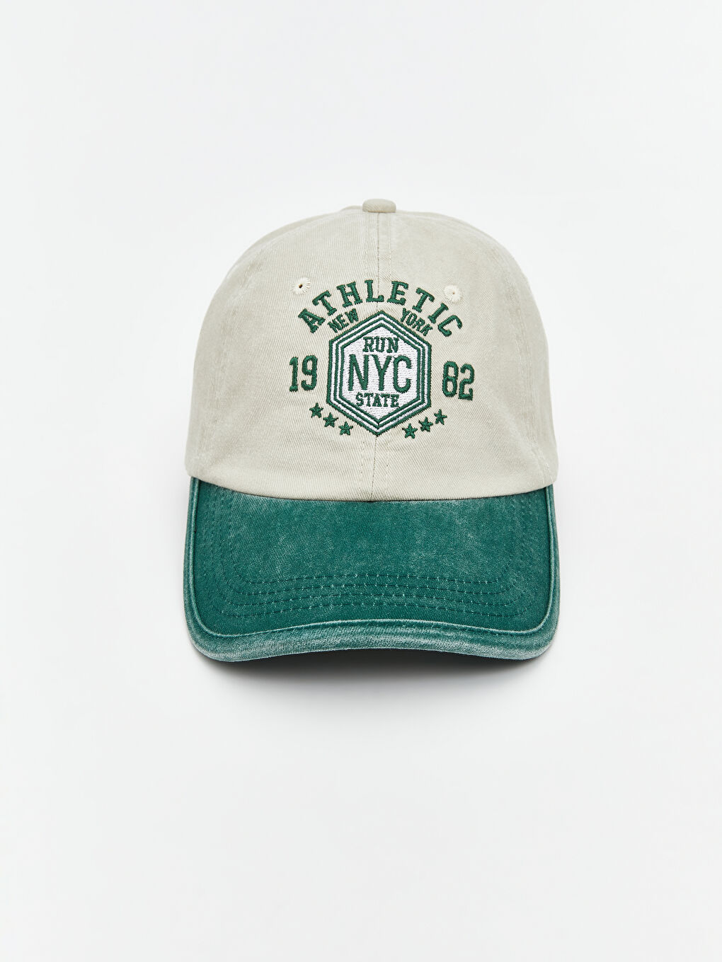 Yeşil NYC Nakışlı Erkek Kep Şapka