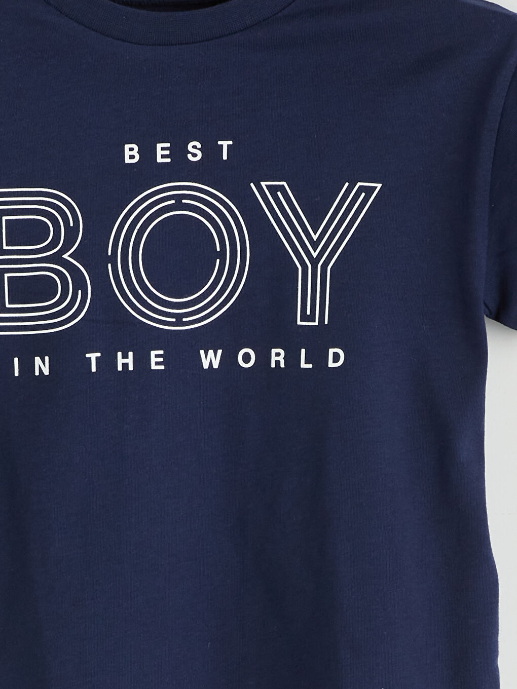 Lacivert Bisiklet Yaka Erkek Bebek Tişört-2