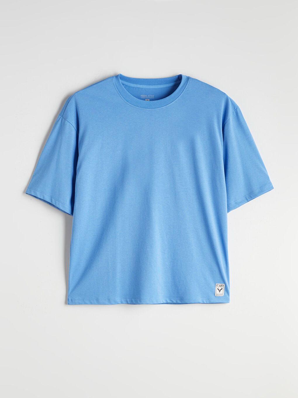 Mavi Bisiklet Yaka Erkek Spor Tişört-4