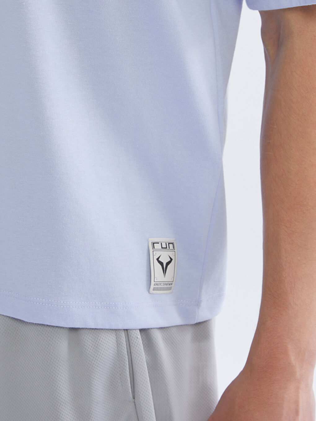 Lila Bisiklet Yaka Erkek Spor Tişört-2