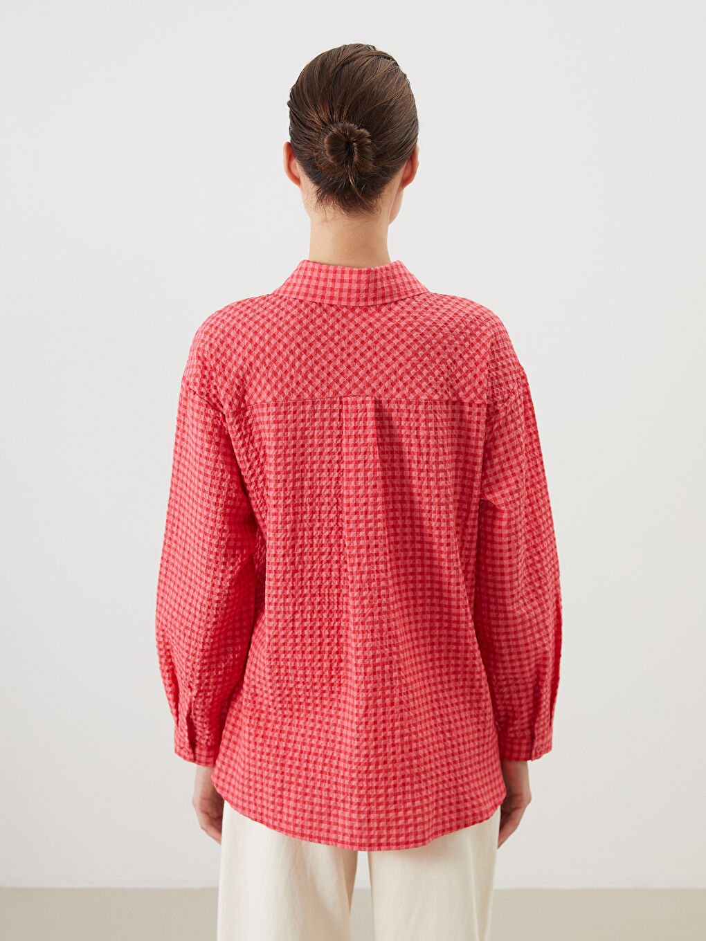 LCW Modest Plaid Women's Shirt Tunic -S5RA55Z8-LPA