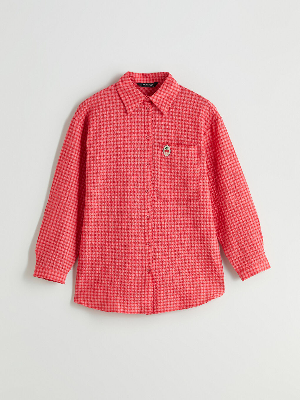 LCW Modest Plaid Women's Shirt Tunic -S5RA55Z8-LPA