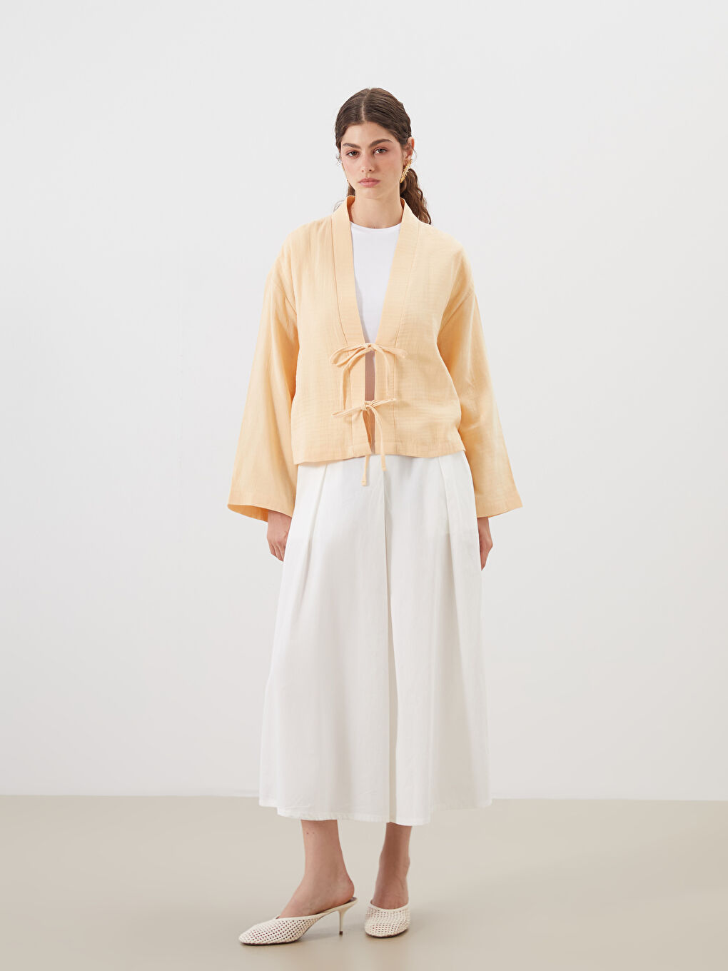 Shawl Collar Oversize Women's Kimono -S5RA57Z8-CRK