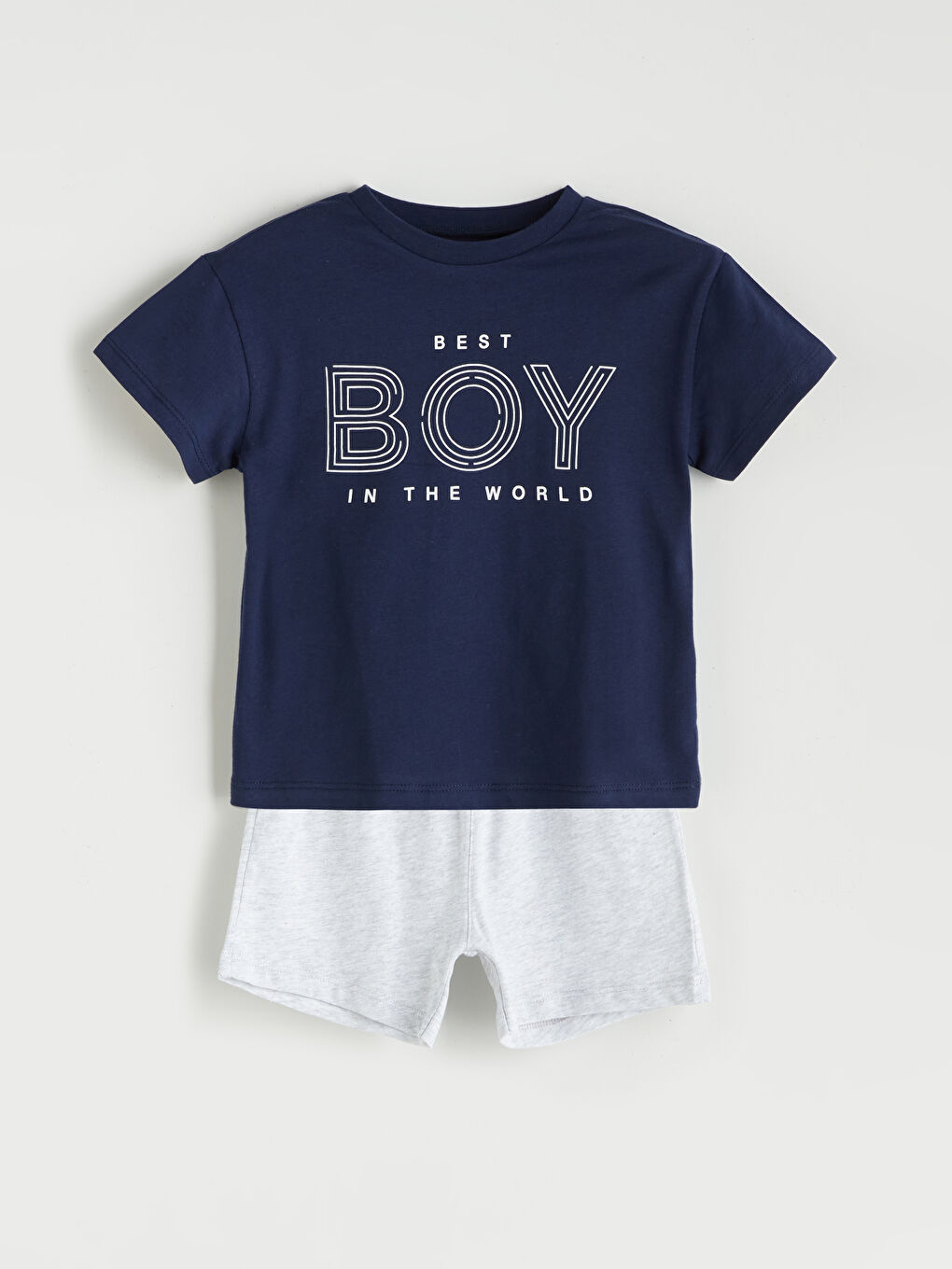 LCW baby Printed Baby Boys' T-Shirt and Shorts 2 Pack -S5RA76Z1-HFH