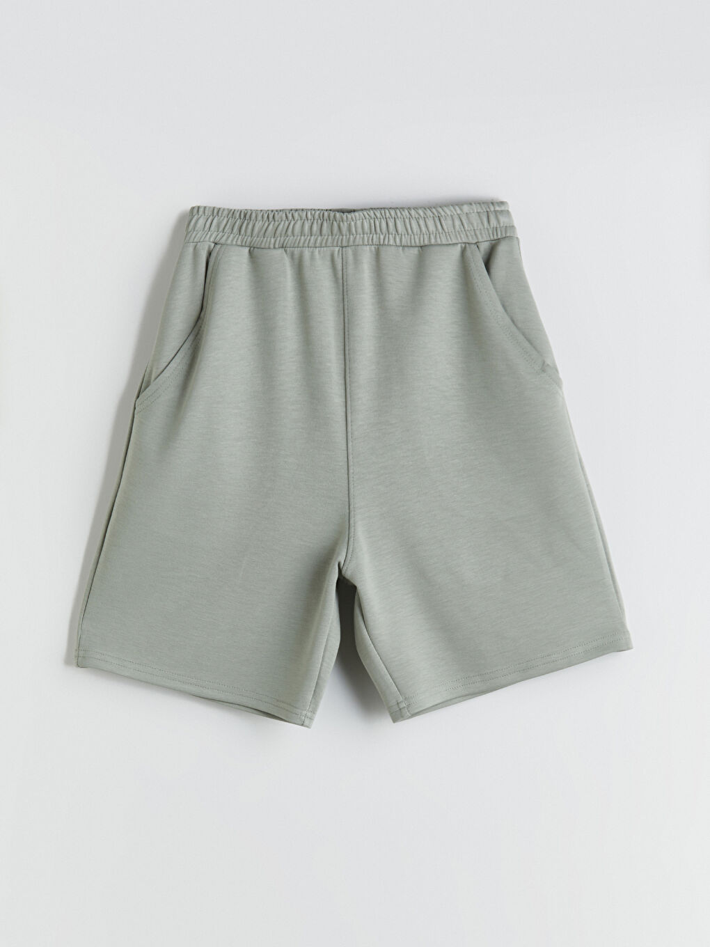 Yeşil Bisiklet Yaka Erkek Çocuk Tişört ve Şort-6