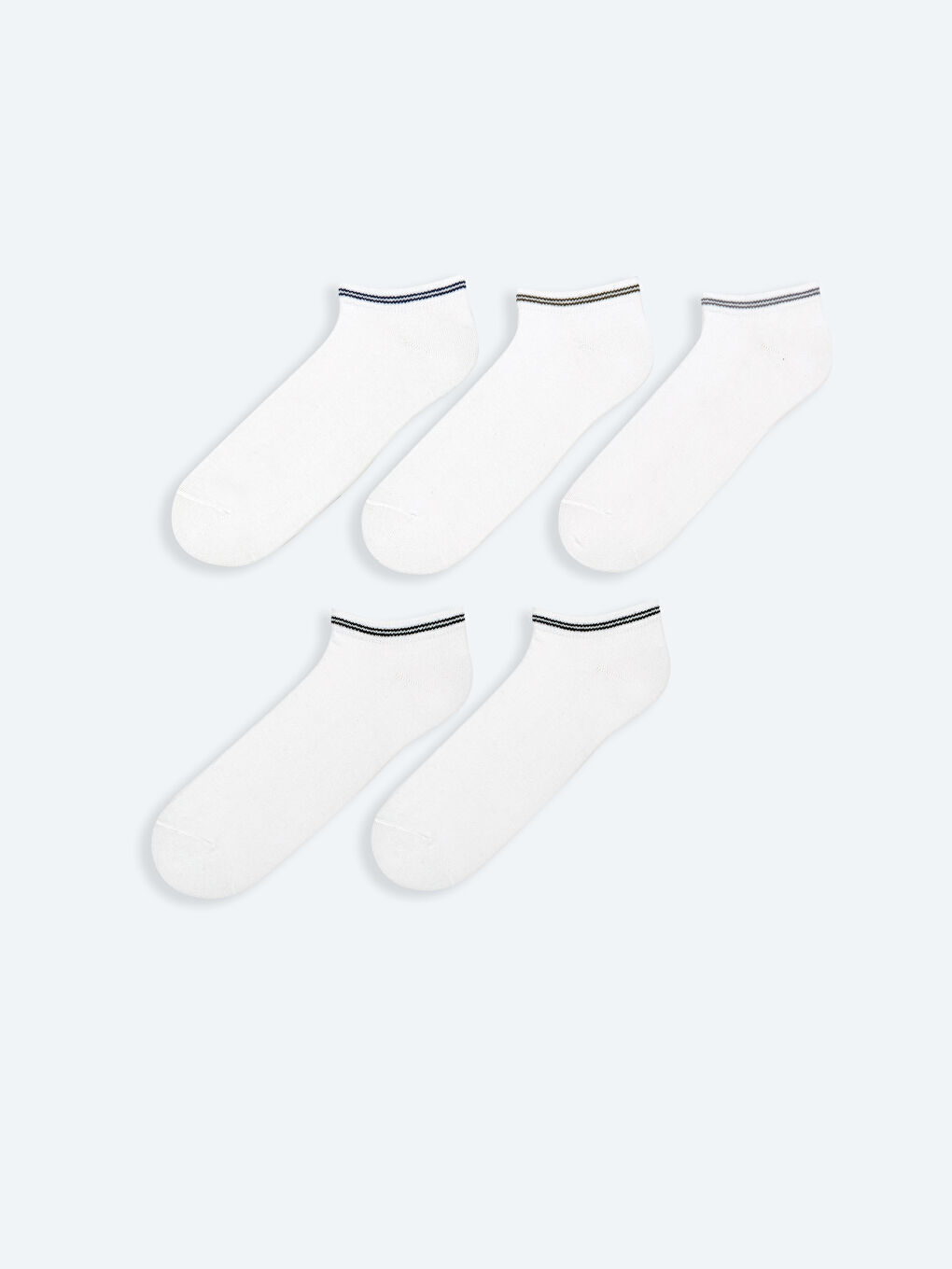 Plain Men's Trainer Socks 5 Pack -S5RA97Z8-J5E