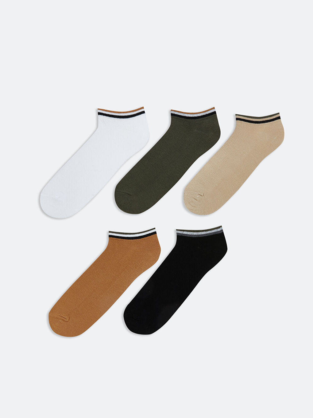LCW ACCESSORIES Men's Sneaker Socks 5 Pack -S5RB01Z8-K00