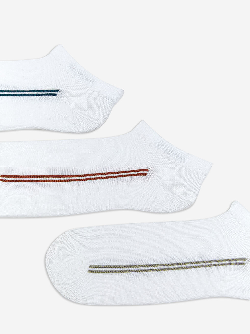 Beyaz Erkek Patik Çorap 5'li-1