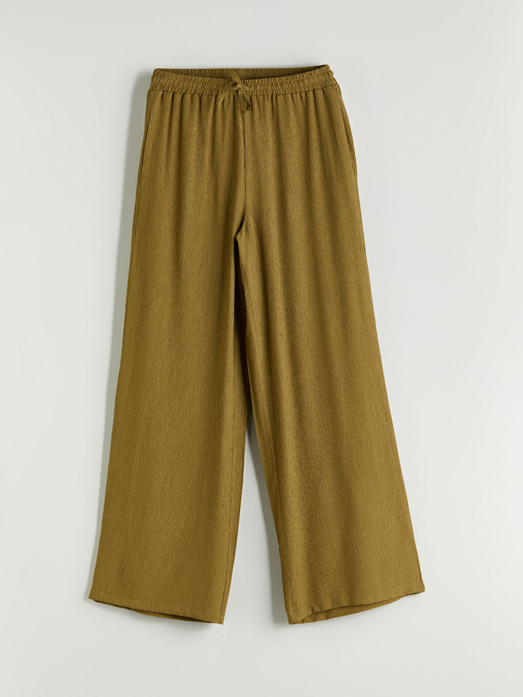 LCWAIKIKI Classic Elasticated Waist Textured Women's Trousers -S5RB05Z8-JRS