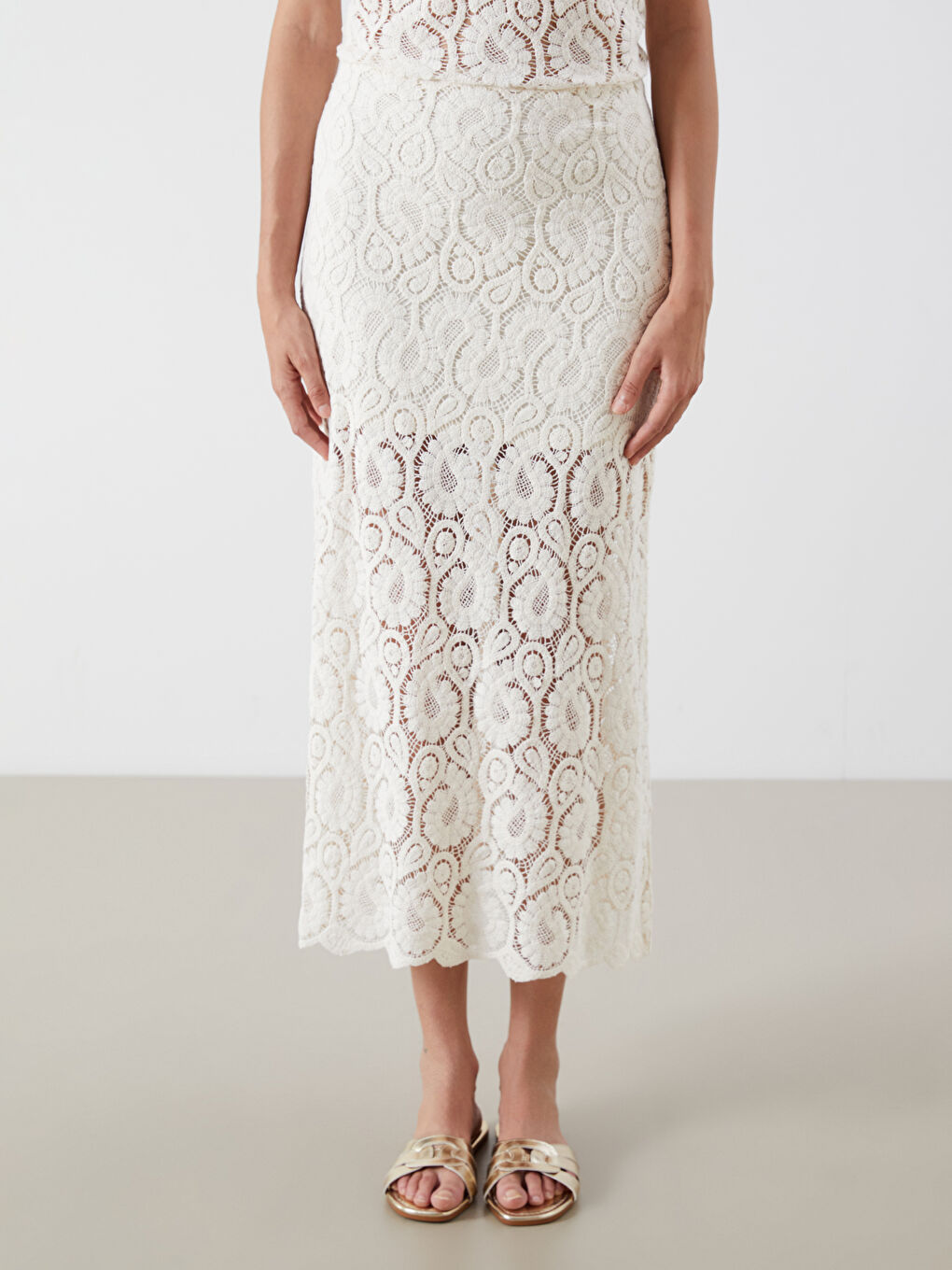 LCW Vision Woman ECRU Skirt -S5RB07Z8-R9J