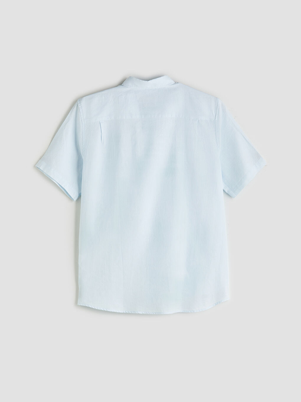 Mavi Regular Fit Kısa Kollu Çizgili Armürlü Erkek Gömlek-5