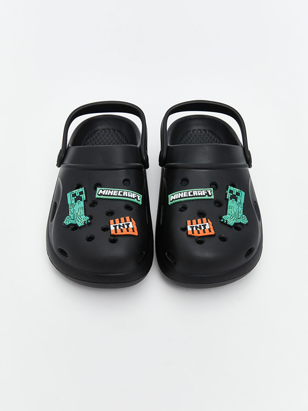 Siyah Minecraft Baskılı Erkek Çocuk Plaj Sandaleti-2