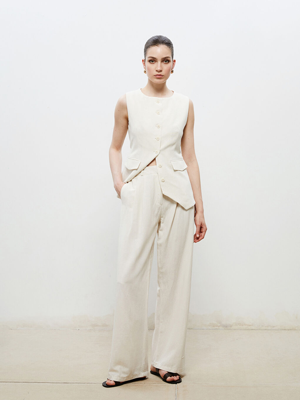 Soulife Woman BEIGE Trousers -S5RB47Z8-HZZ