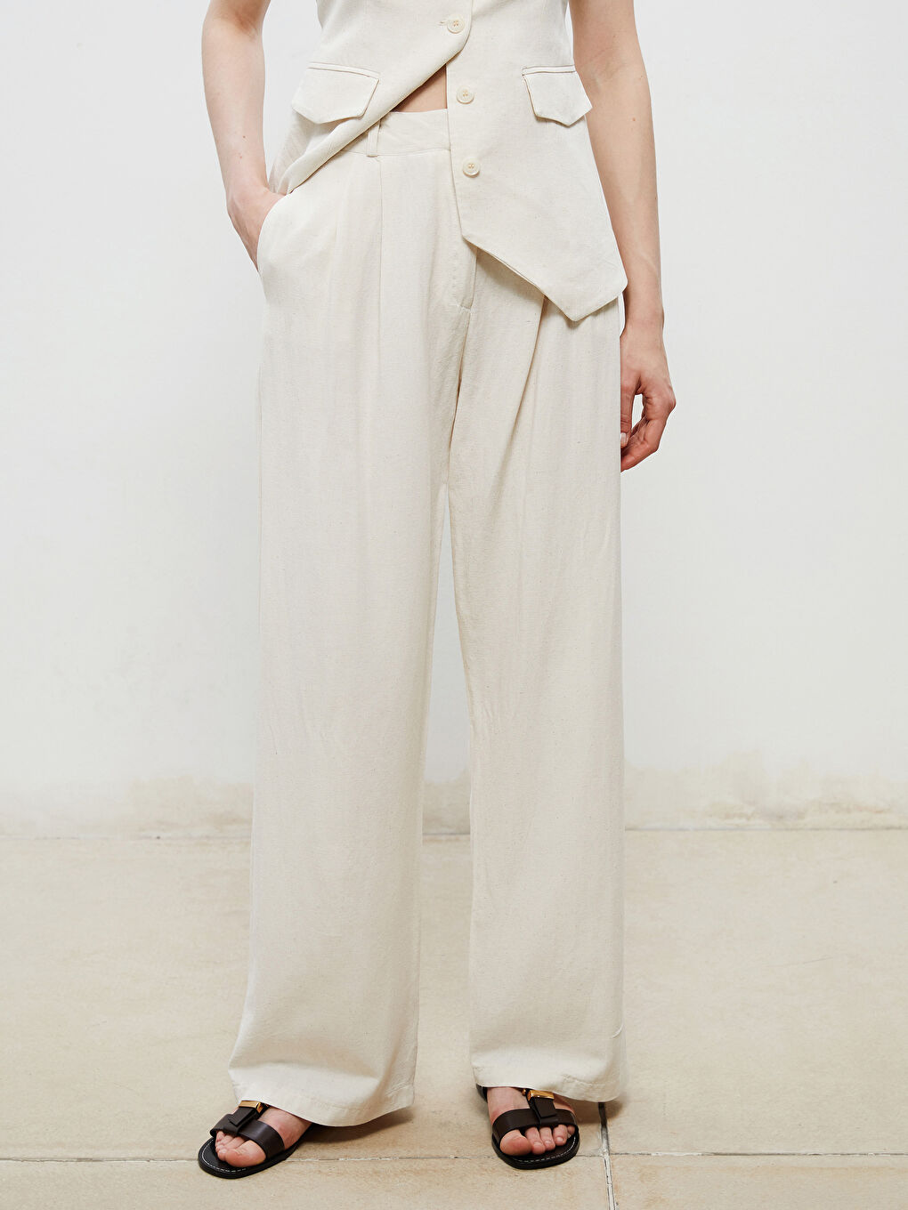Soulife Woman BEIGE Trousers -S5RB47Z8-HZZ