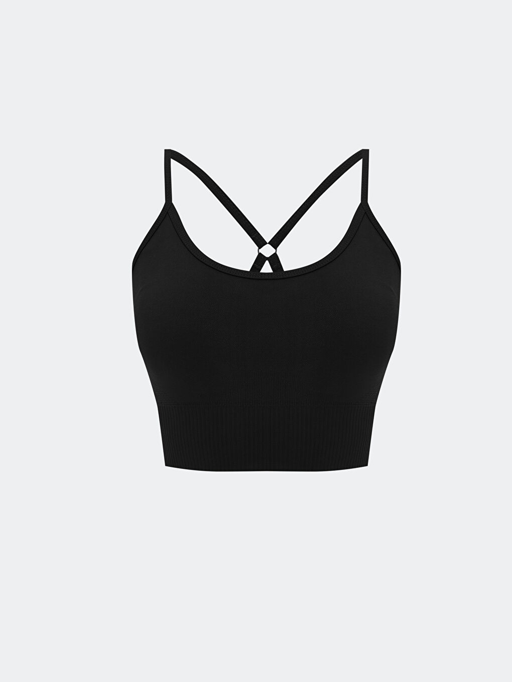 Siyah Balensiz Toparlayıcı Dikişsiz Spor Büstiyer-1