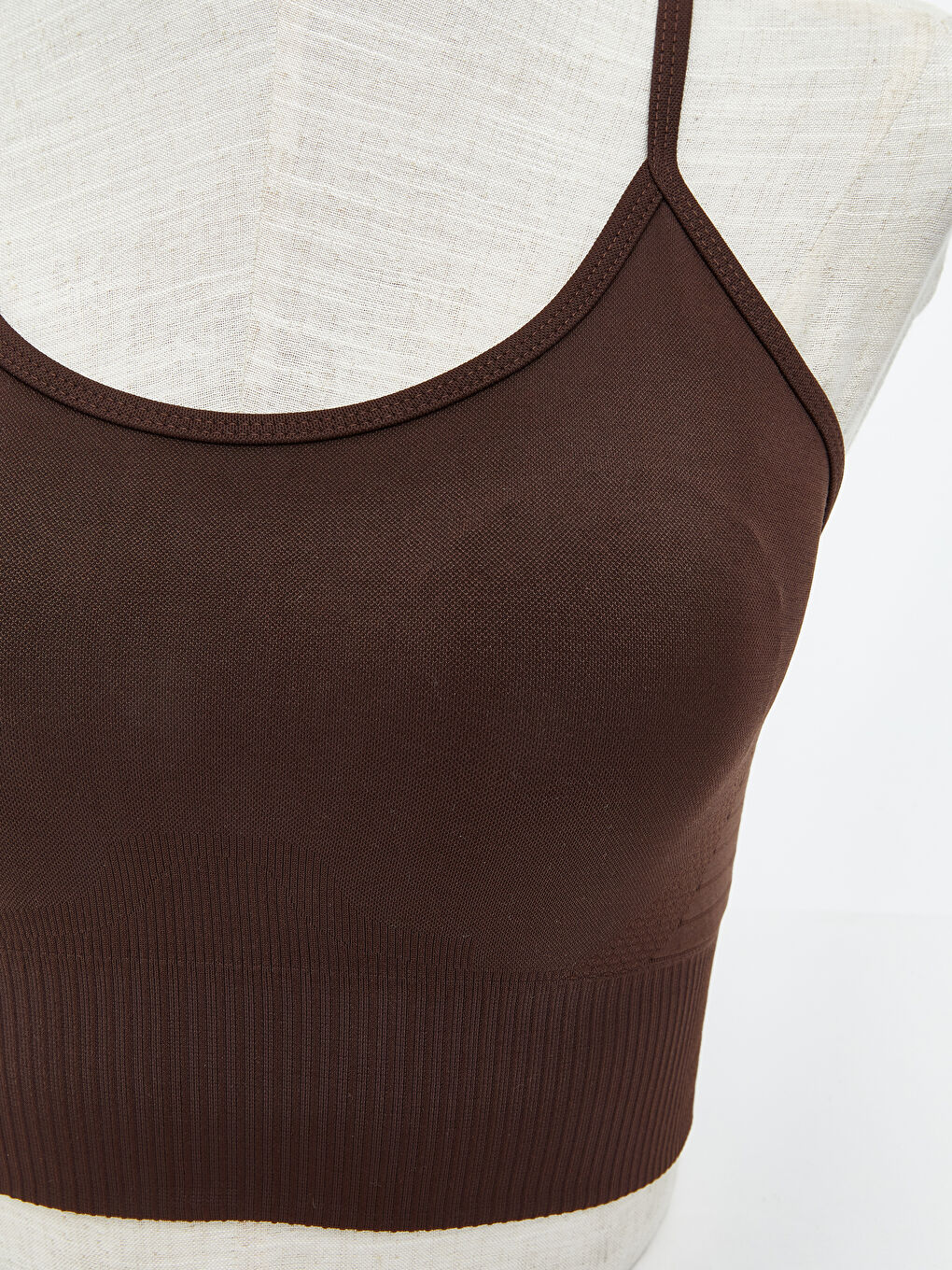 Kahverengi Balensiz Toparlayıcı Dikişsiz Spor Büstiyer-2