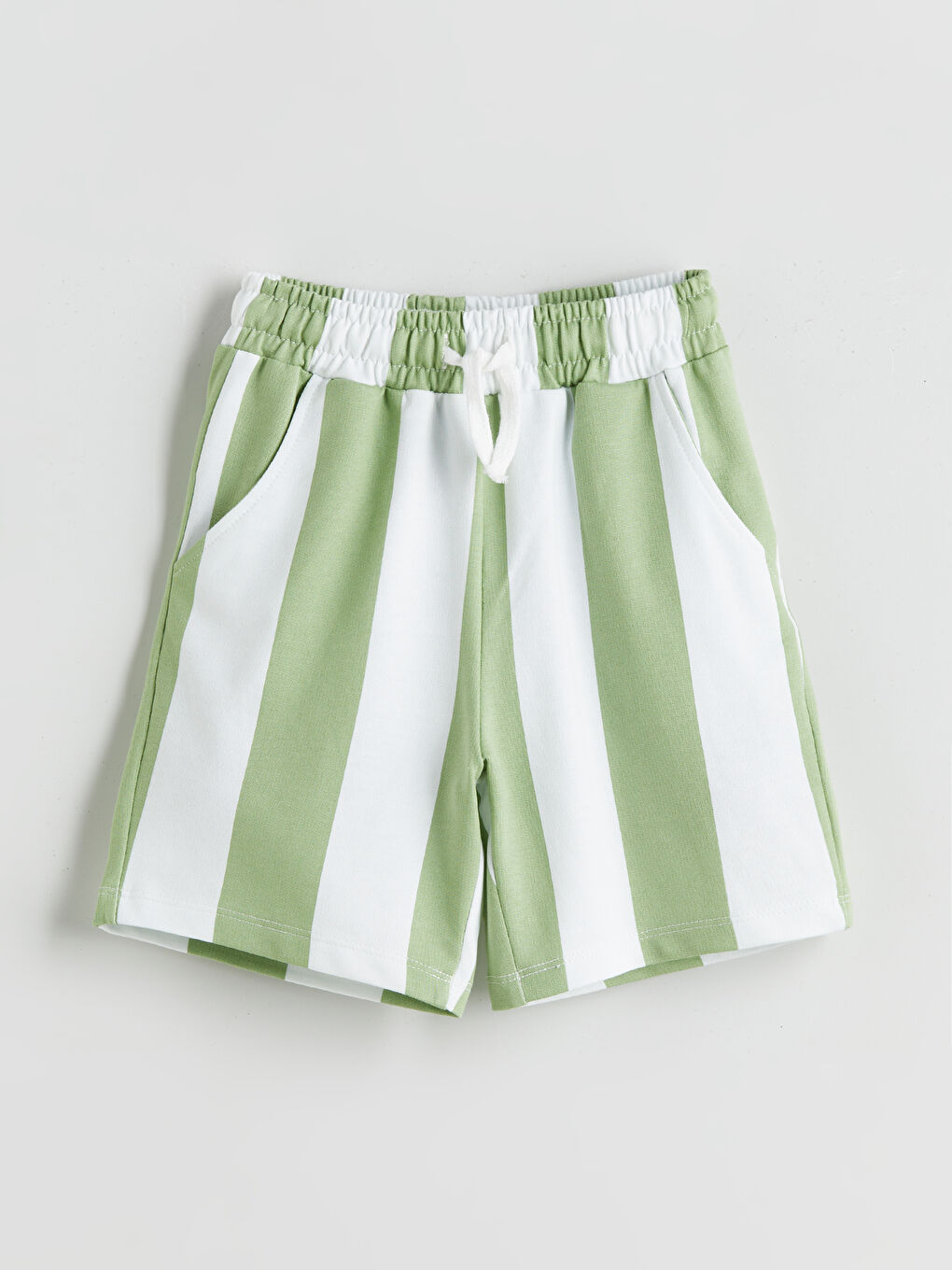 Elasticated Waist Striped Boys' Shorts -S5RB52Z1-LFH