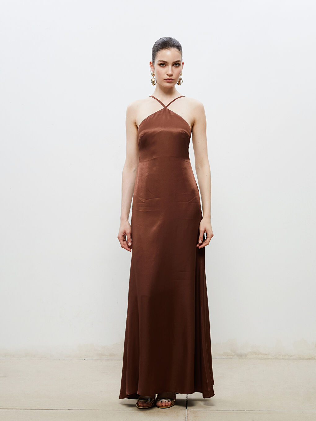 Woman BROWN Evening Dress -S5RB71Z8-J0W