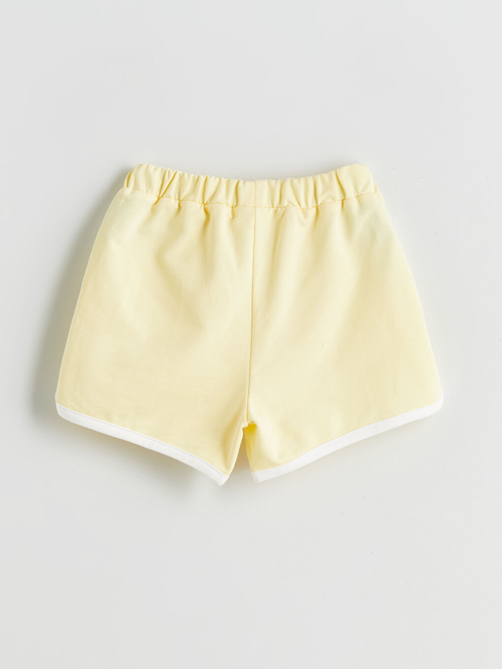 Sarı Beli Lastikli Kız Çocuk Şort-2