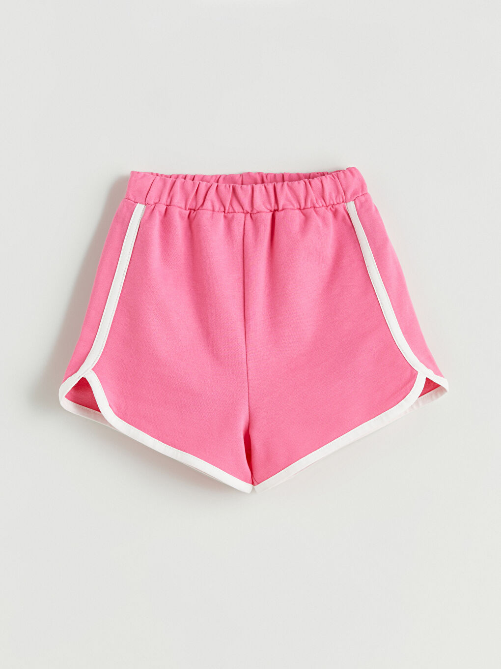 Pembe Beli Lastikli Kız Çocuk Şort