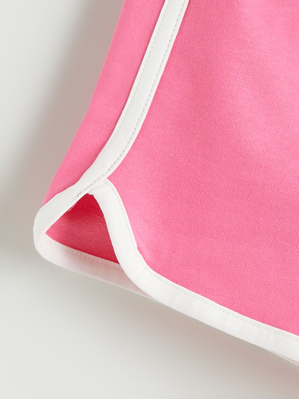 Pembe Beli Lastikli Kız Çocuk Şort-1