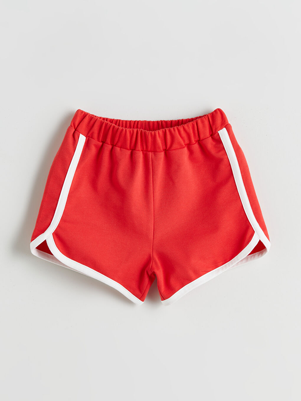 Ekru Beli Lastikli Kız Çocuk Şort