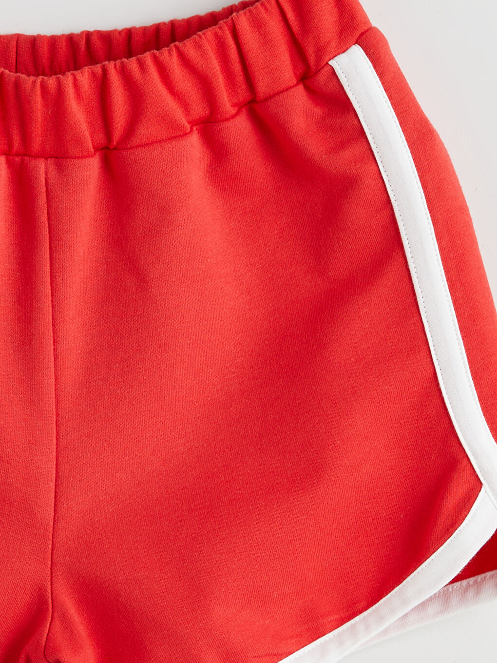 Ekru Beli Lastikli Kız Çocuk Şort-1