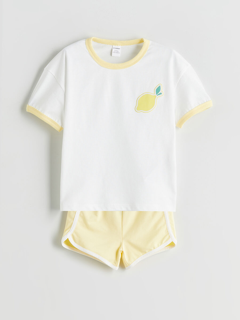 Lemon Print Girls' T-Shirt and Shorts 2 Pack -S5RB84Z1-FPR