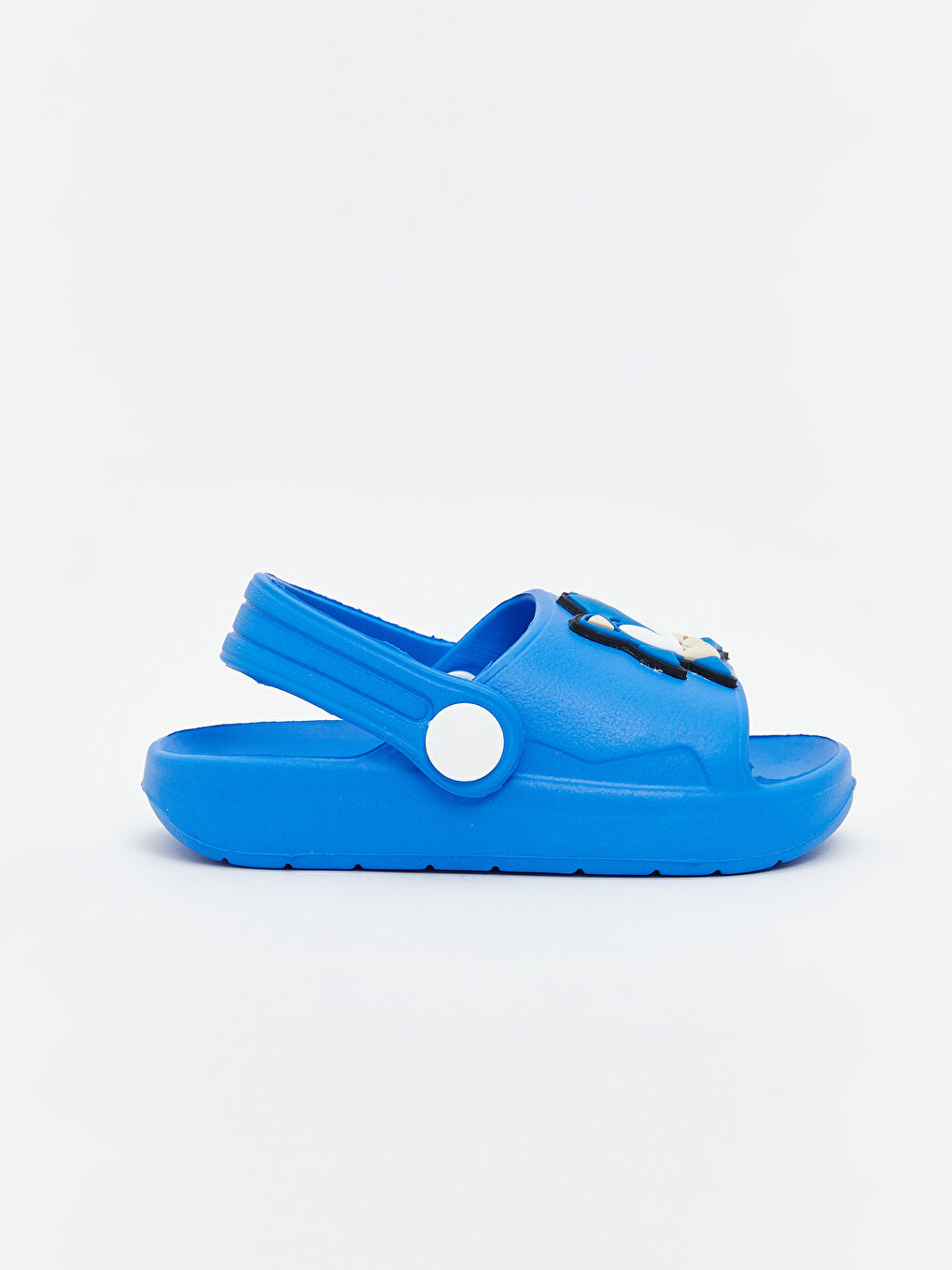 Mavi Sonic Baskılı Erkek Bebek Plaj Sandaleti-1