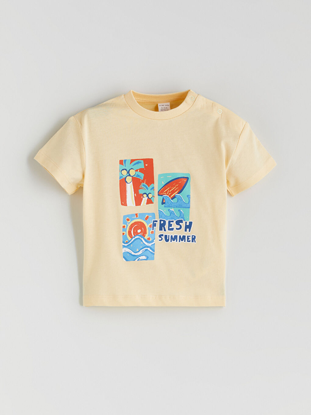 LCW baby Printed Baby Boys' T-Shirt and Shorts 2 Pack -S5RB89Z1-FEC