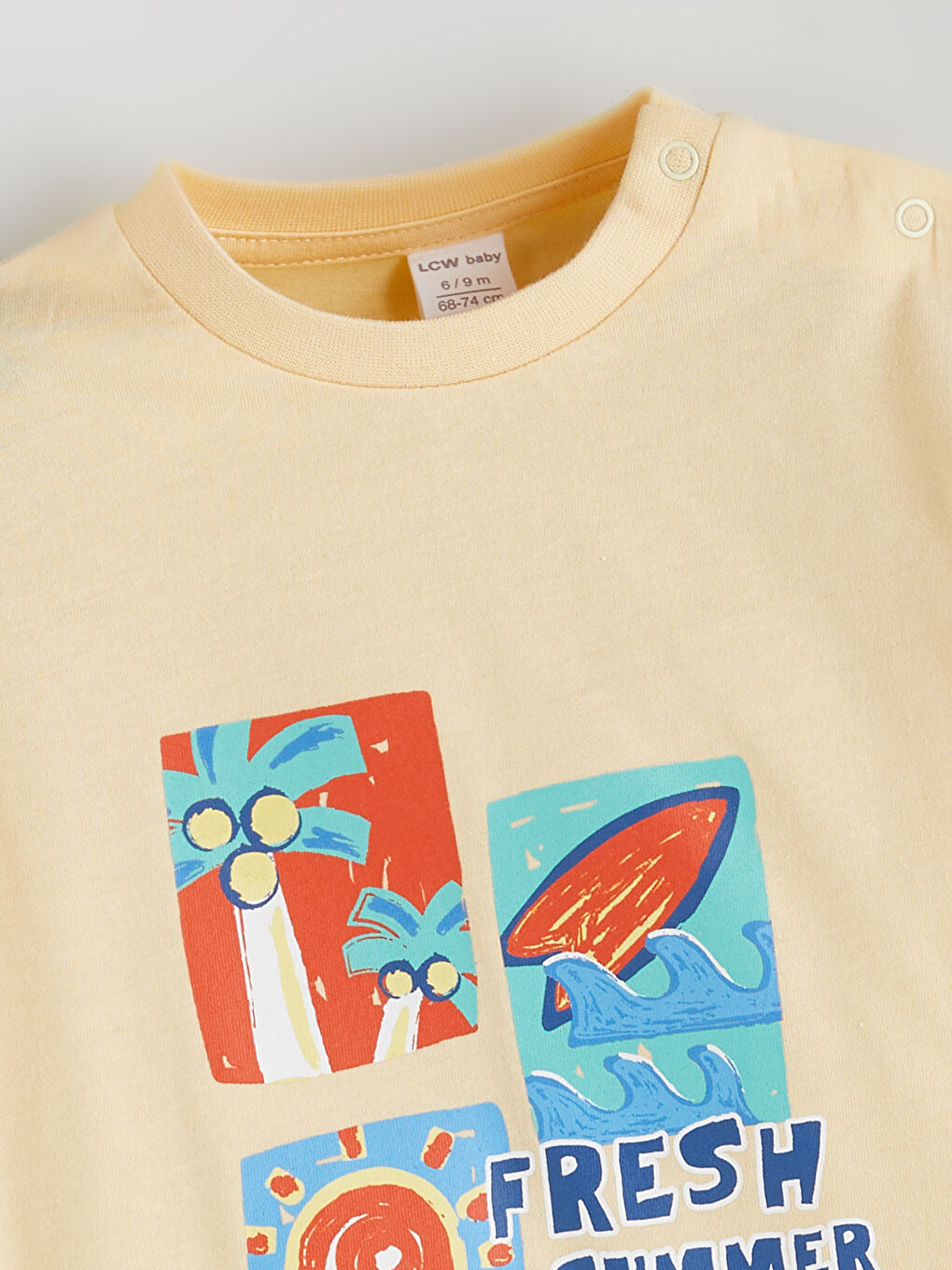 LCW baby Printed Baby Boys' T-Shirt and Shorts 2 Pack -S5RB89Z1-FEC
