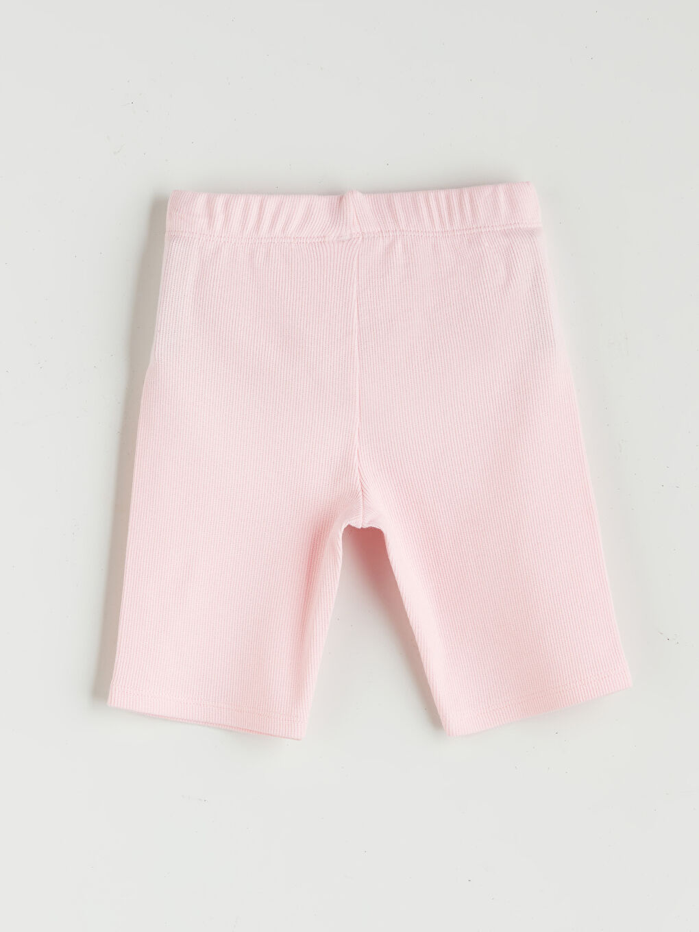 Pembe Beli Lastikli Çilek Baskılı Kız Çocuk Kısa Tayt-1