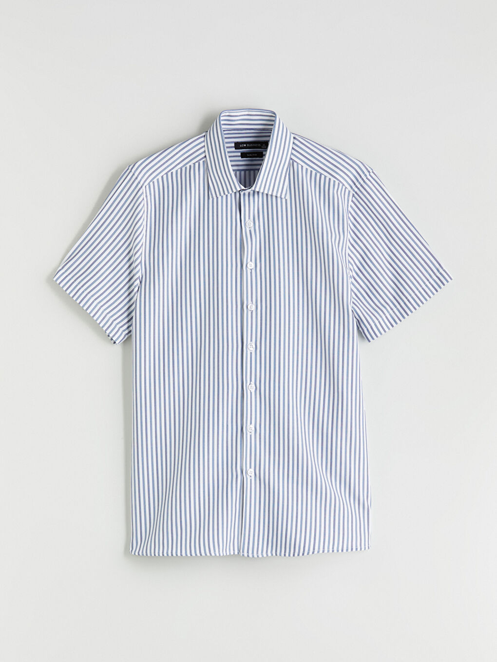 Slim Fit Short Sleeve Striped Men's Shirt -S5RC10Z8-LGS