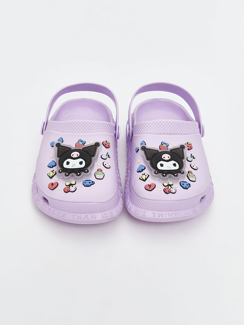 Lila Kuromi Baskılı Kız Çocuk Plaj Terliği-3