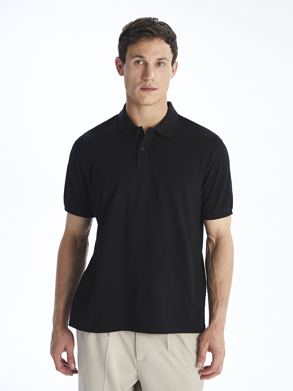 Polo Neck Pique Men's T-Shirt