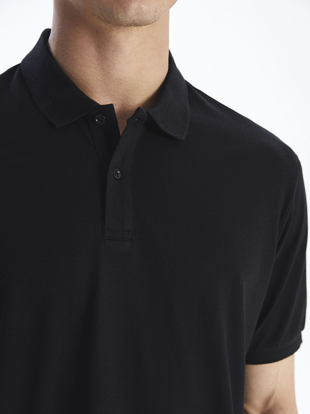 Polo Neck Pique Men's T-Shirt-2