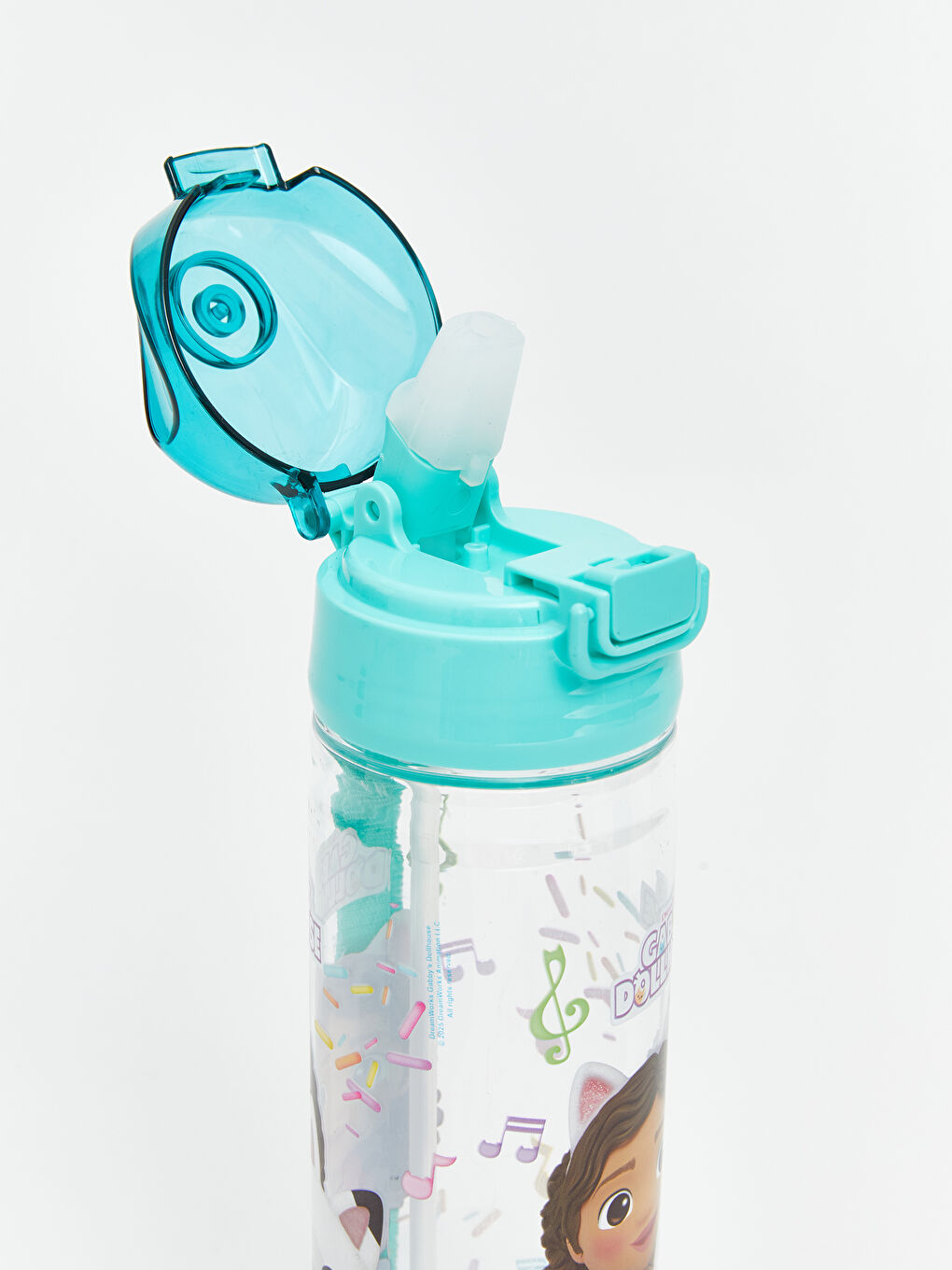 Karışık Gabby Baskılı Kız Çocuk Pipetli Suluk 500 ml-2