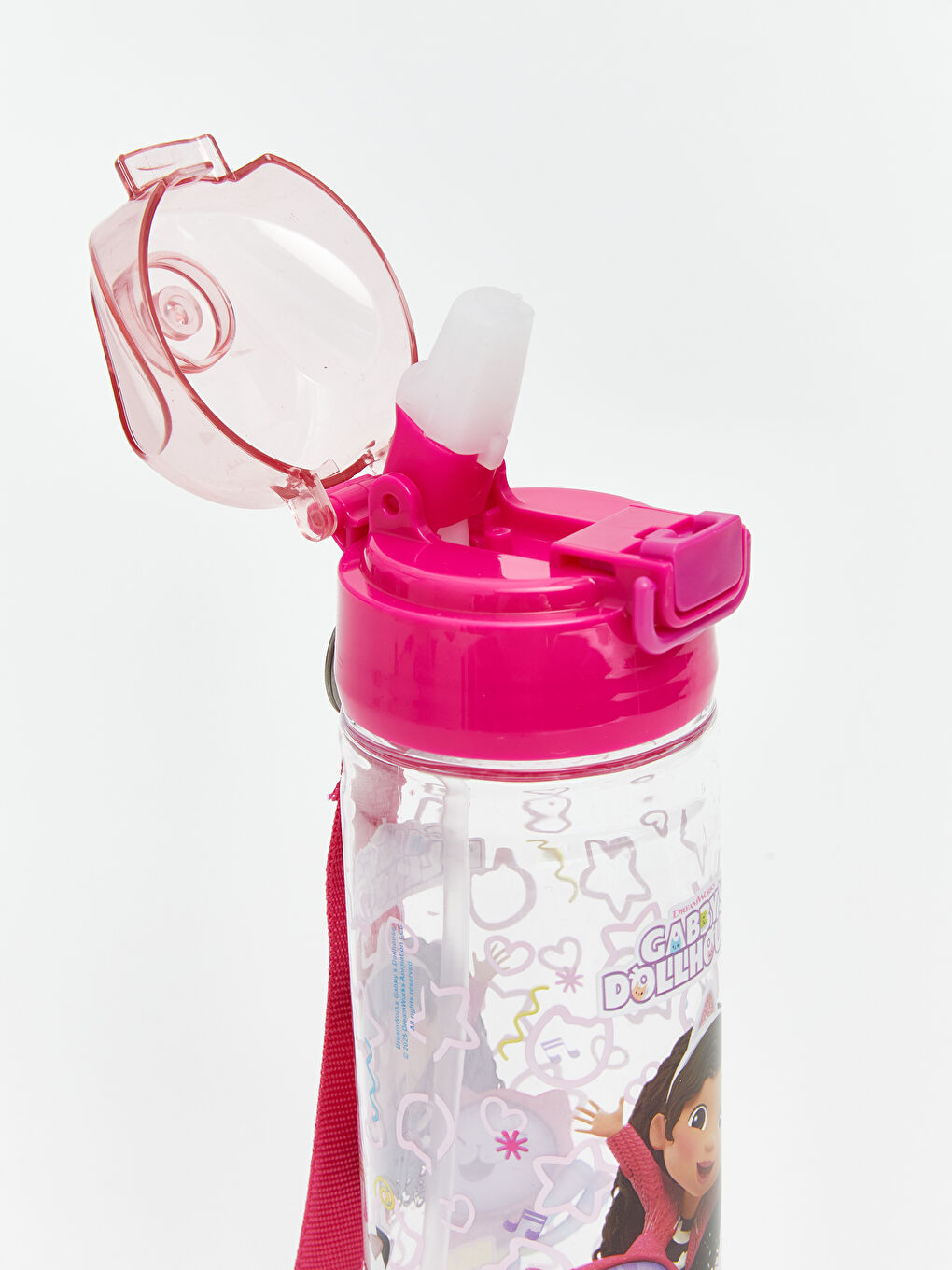 Karışık Gabby Baskılı Kız Çocuk Pipetli Suluk 500 ml-2