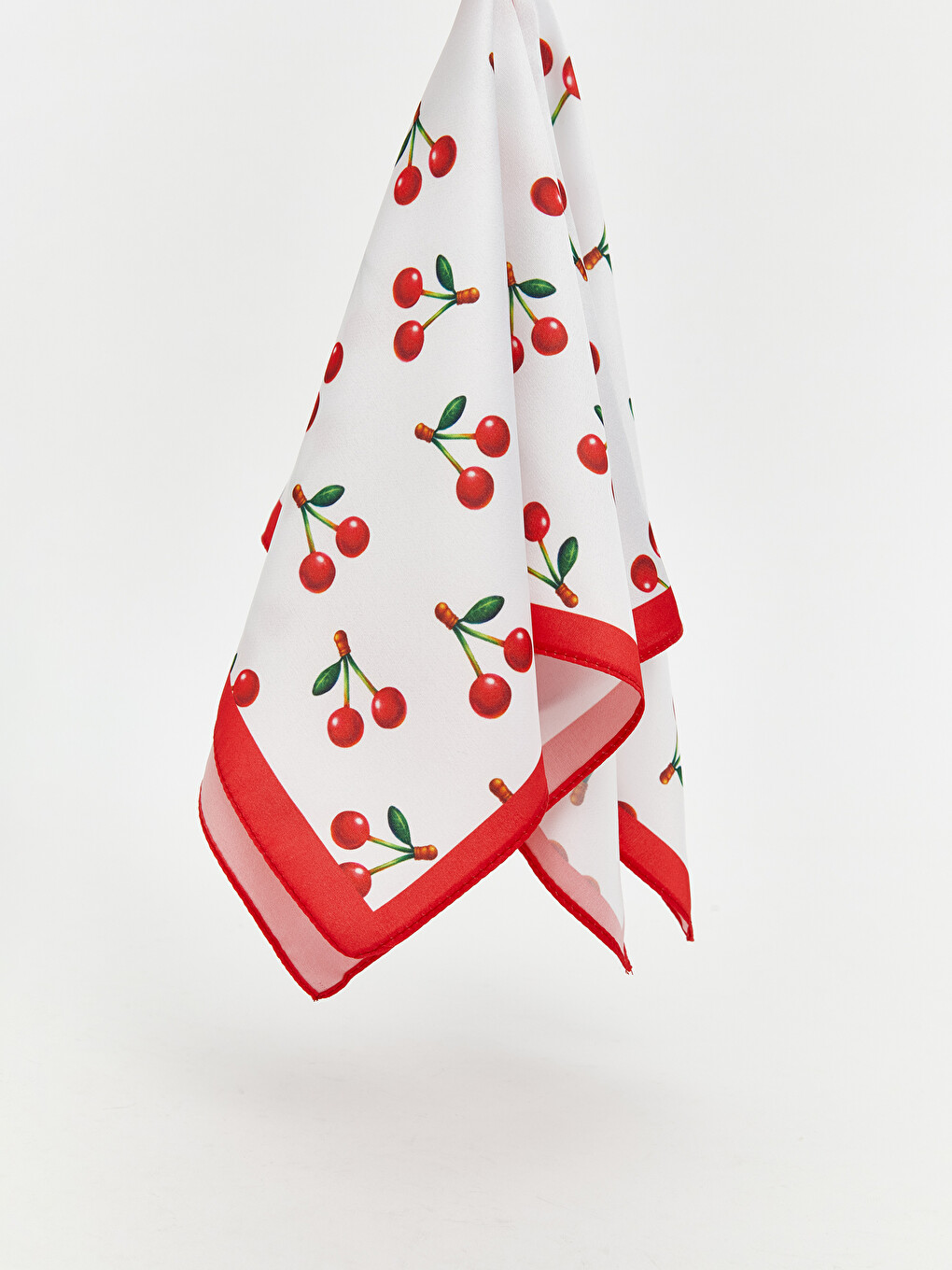 Cherry Printed Women's Satin Bandana-1