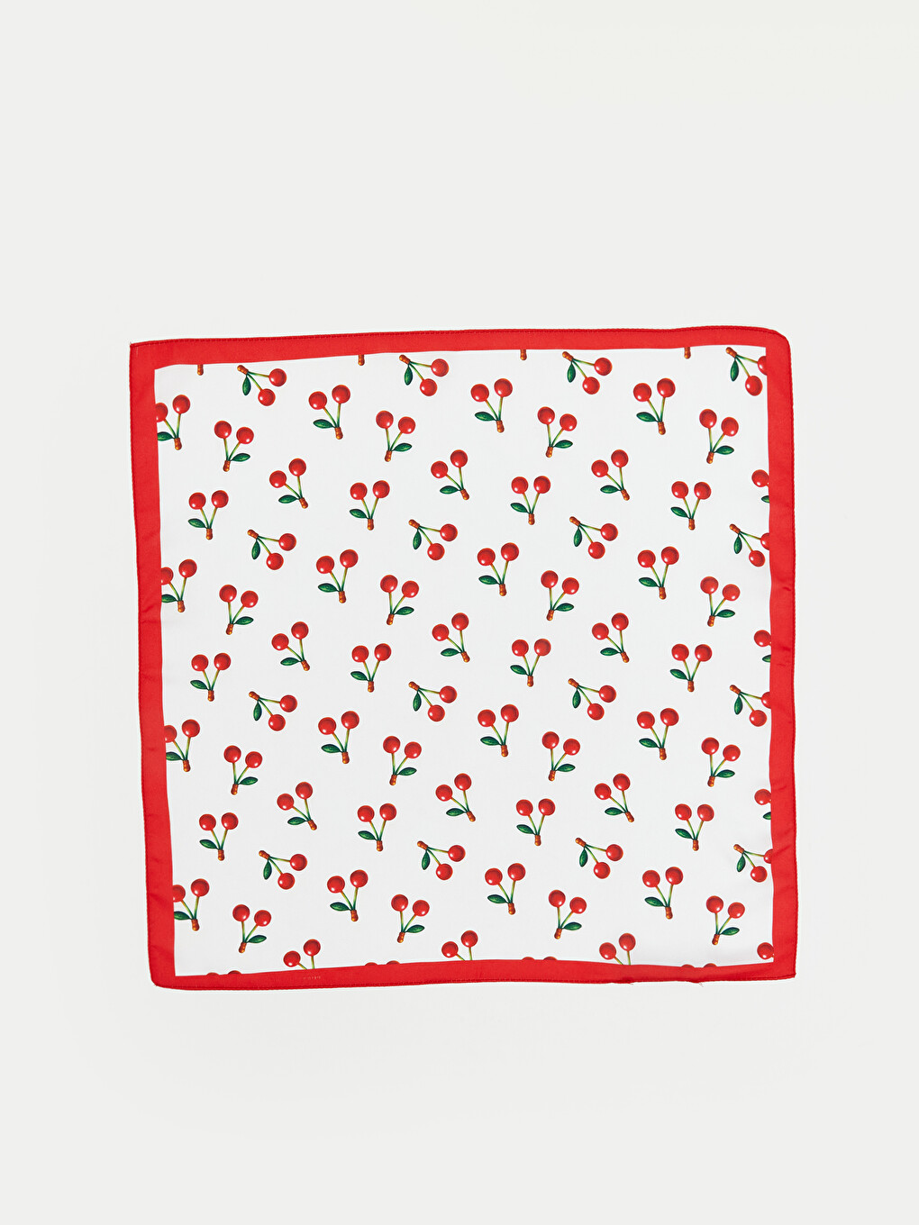 Cherry Printed Women's Satin Bandana-2