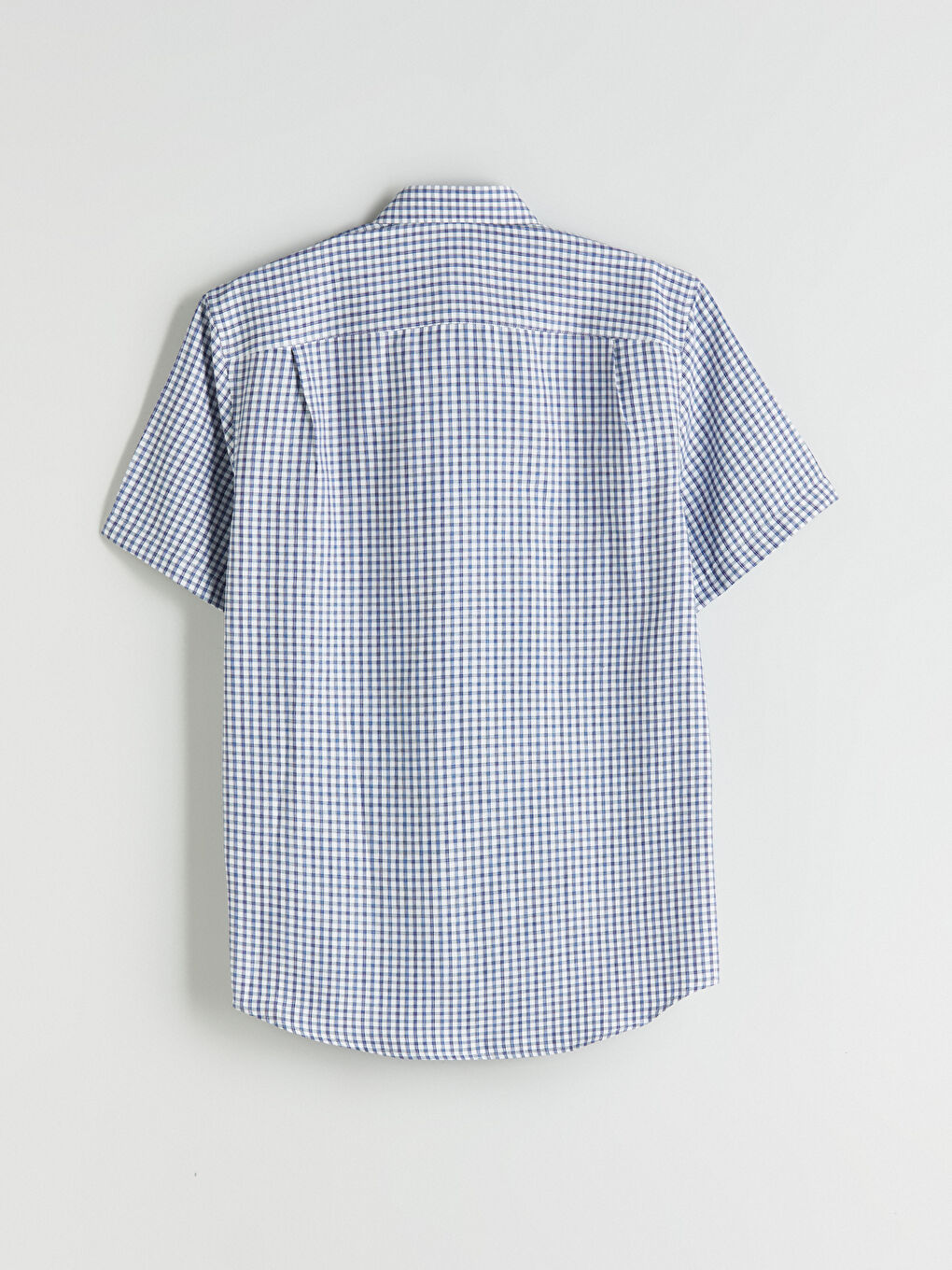Regular Fit Men's Short Sleeve Plaid Twill Shirt -S5RD20Z8-LN6