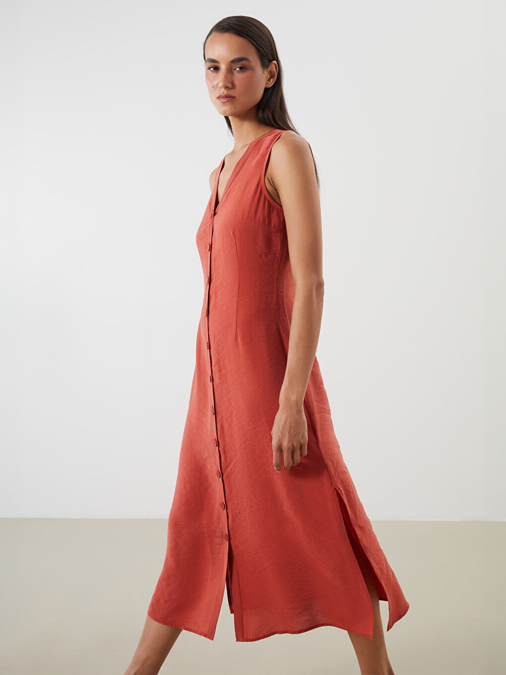 LCWAIKIKI Classic Woman ORANGE Dress -S5RD32Z8-GXS