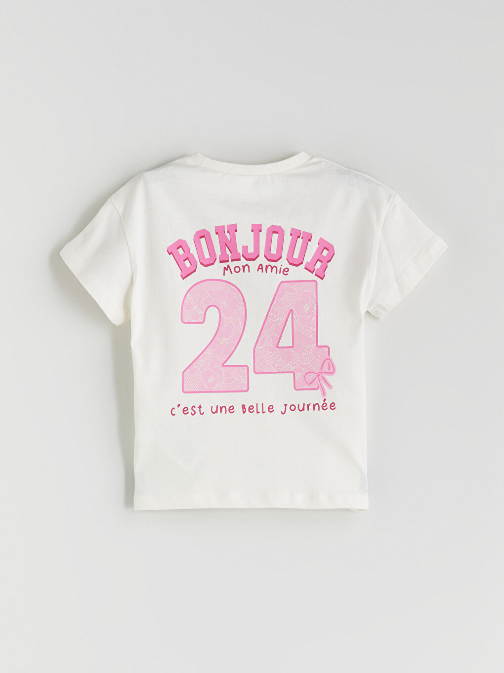 Crew Neck Girls' T-Shirt Set (2 Pieces) -S5RD34Z1-GA5